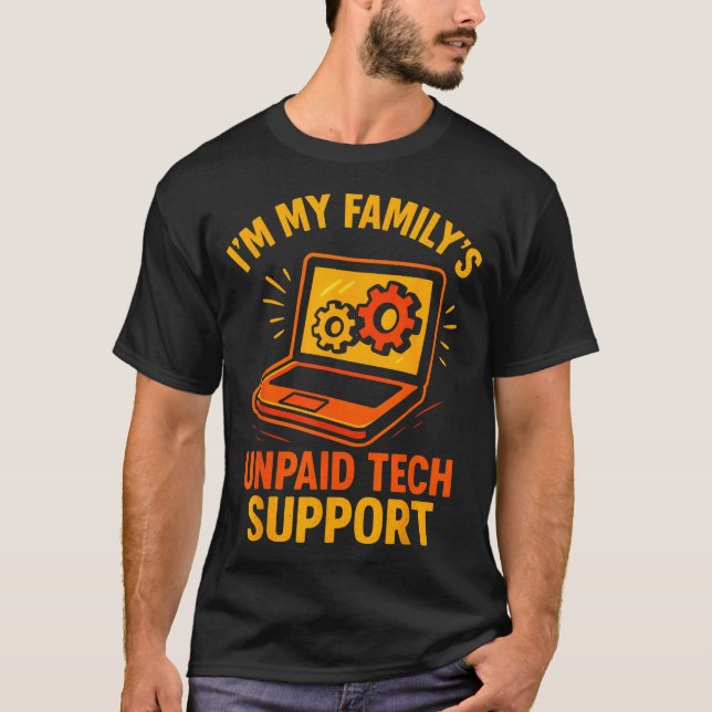 Camiseta Funny Tech Guy Suprt Computer Geek Nerd Engineer G (Anverso)