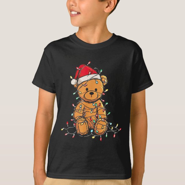 Camiseta Funny Teddy Bear Christmas Graphics Lights Lover  (Anverso)