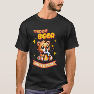 Camiseta Funny Teddy Beer Drinker Pub Bebiendo Alc Teddy Be