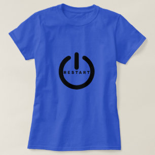 Camiseta Funny Teset T-Shirt Restart - Personalizado Texto