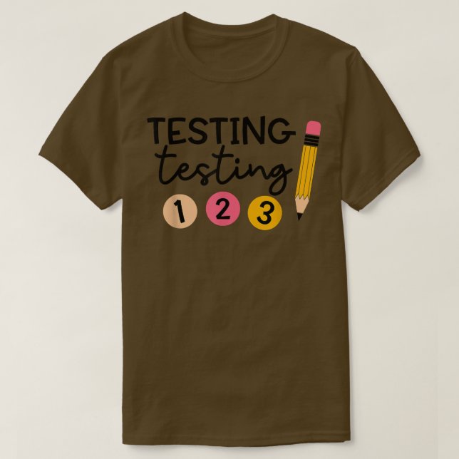 Camiseta Funny Test Day  Testing Coordinator  Teacher  (Diseño del anverso)