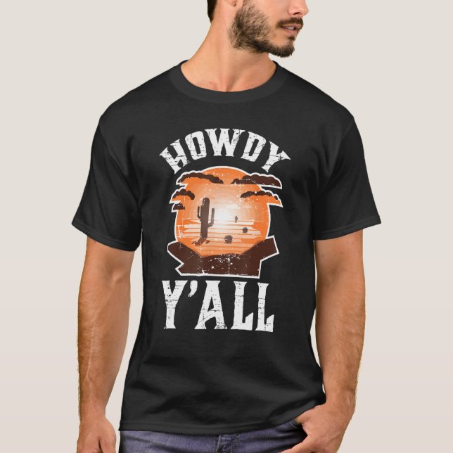 Camiseta Funny Texas Howdy Yu2019All Yall Sassy Texan South (Anverso)
