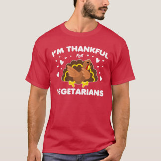 Camiseta Funny Thankful for Vegetarians Autumn Thanksgiving