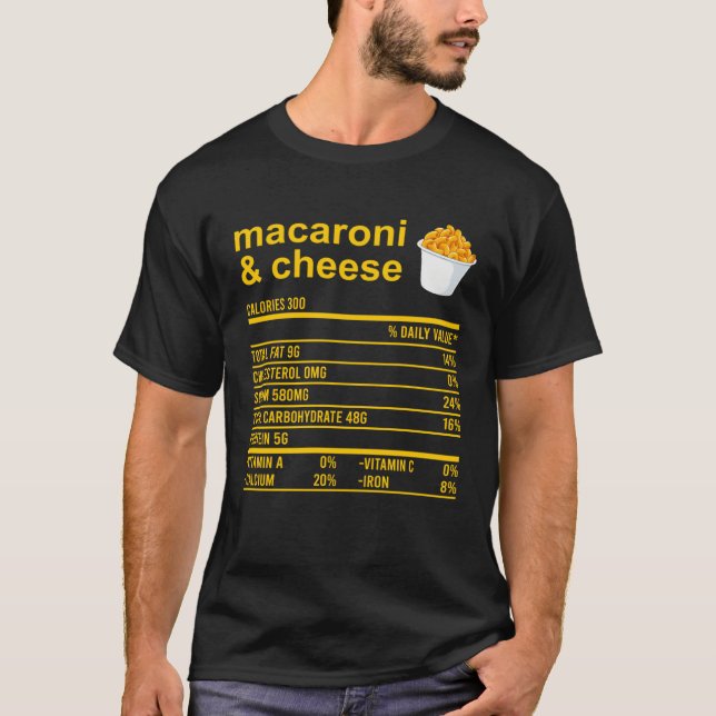 Camiseta Funny Thanksgiving Apparel, Nutrition Fact Macaron (Anverso)