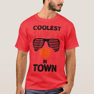 Camiseta Funny Thanksgiving Day Coolest Turkey In Town Frie