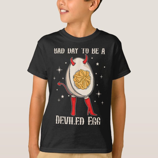 Camiseta Funny Thanksgiving Dinner Bad Day To Be A Deviled  (Anverso)