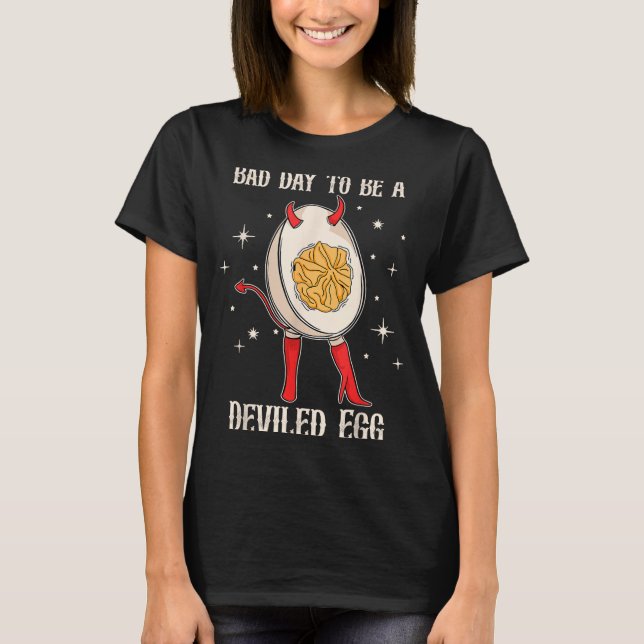 Camiseta Funny Thanksgiving Dinner Bad Day To Be A Deviled  (Anverso)