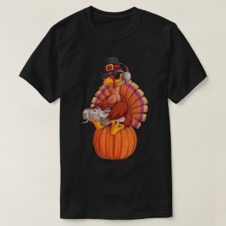 Camiseta Funny Thanksgiving Gamer Turkey Design