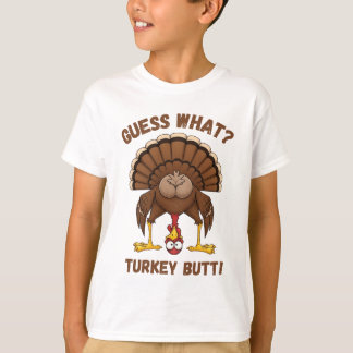 Camiseta Funny Thanksgiving T-Shirt ,Guess What Turkey Butt