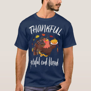 Camiseta Funny Thanksgiving Turkey Pie Thankful Grateful An