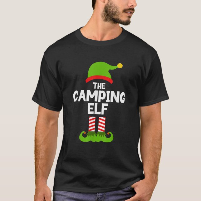 Camiseta Funny The Camping Elf Christmas Family Pajama Camp (Anverso)