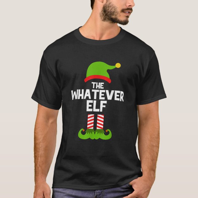 Camiseta Funny The Whatever Elf Christmas Family Party Paja (Anverso)