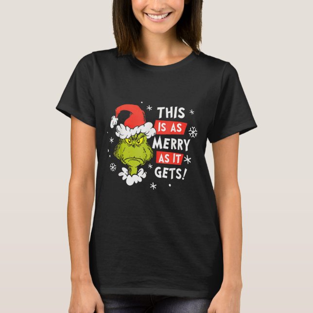 Camiseta Funny This Is As Merry As It Gets Christmas, Sarca (Anverso)