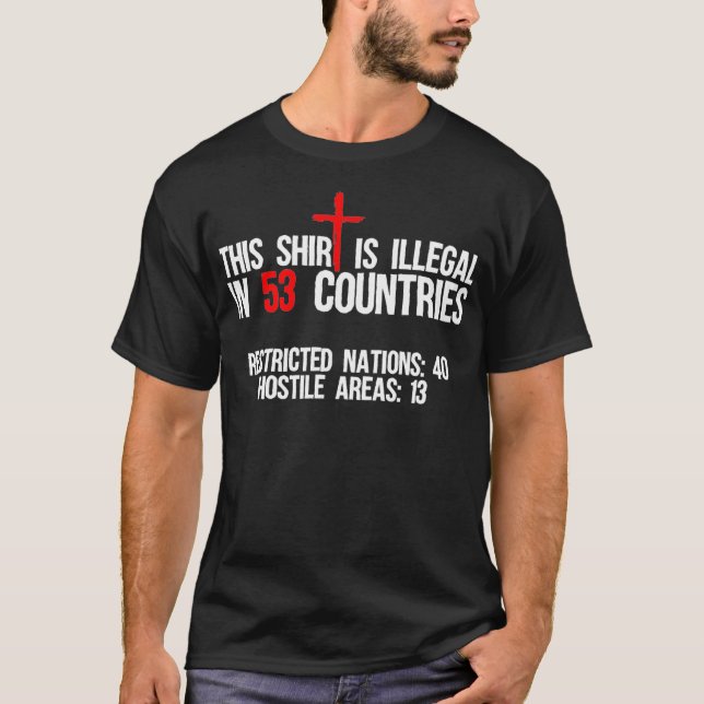 Camiseta Funny This  Is Illegal In 53 Countries Gift Men Wo (Anverso)