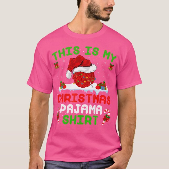 Camiseta Funny This Is My Christmas 	 Knitting Christmas (Anverso)