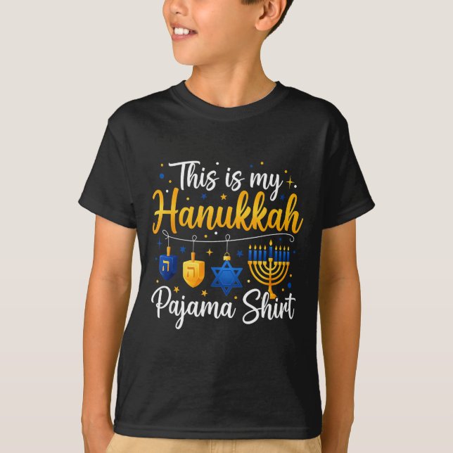 Camiseta Funny This Is My Hanukkah Pajamakah Pajama Chanuka (Anverso)