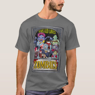 Camiseta Funny This Kid Loves Zombies Girl Boy Kids Hallowe