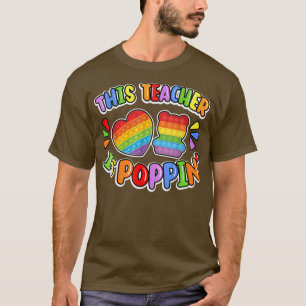 Camiseta Funny This Teacher Is Poppin' Cool Fidget Shape Po