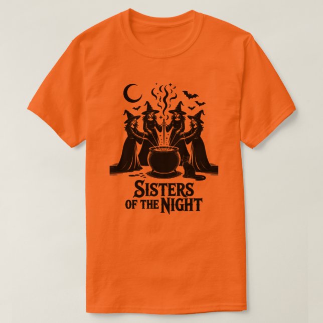 CAMISETA FUNNY TIENE HERMANAS DE LA NOCHE (Diseño del anverso)