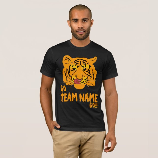 Camiseta Funny Tiger Football Go and Team Name (Anverso completo)