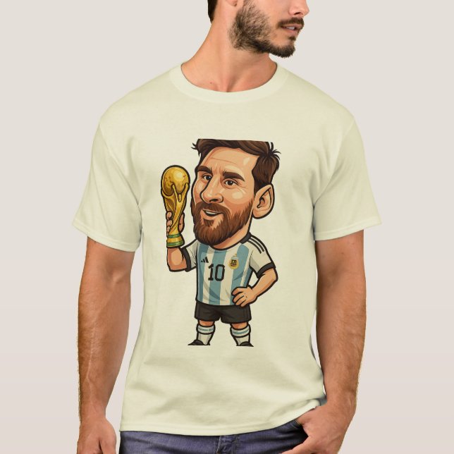 Camiseta  Funny Tiny Football Legend – Cartoon Soccer GOAT (Anverso)