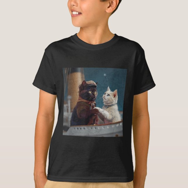 Camiseta Funny Titanic Movie Cat Meme Rms Cruise Ship Men W (Anverso)
