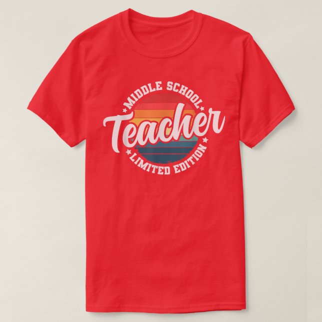 Camiseta Funny Title Profession Middle School Teacher  (Diseño del anverso)