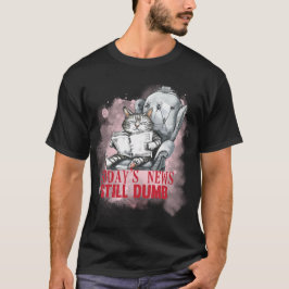 Camiseta Funny "Today's News Still Dumb" Grumpy Cat ✨🗞️😼