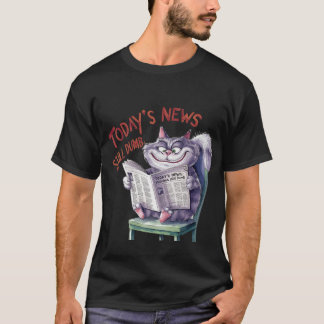 Camiseta Funny "Today's News Still Dumb" Sarcastic Cat 📰🐈