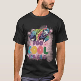 Camiseta Funny "Too Cool For This" Chill Aesthetic Cat  ✨🌈