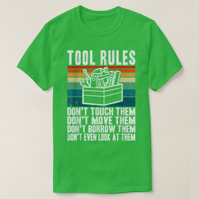 Camiseta Funny Tool Rules Car Mechanic (Diseño del anverso)