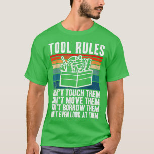 Camiseta Funny Tool Rules Car Mechanic