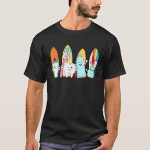Camiseta Funny Tooth Surfboard Beach Summer Dental Hyg
