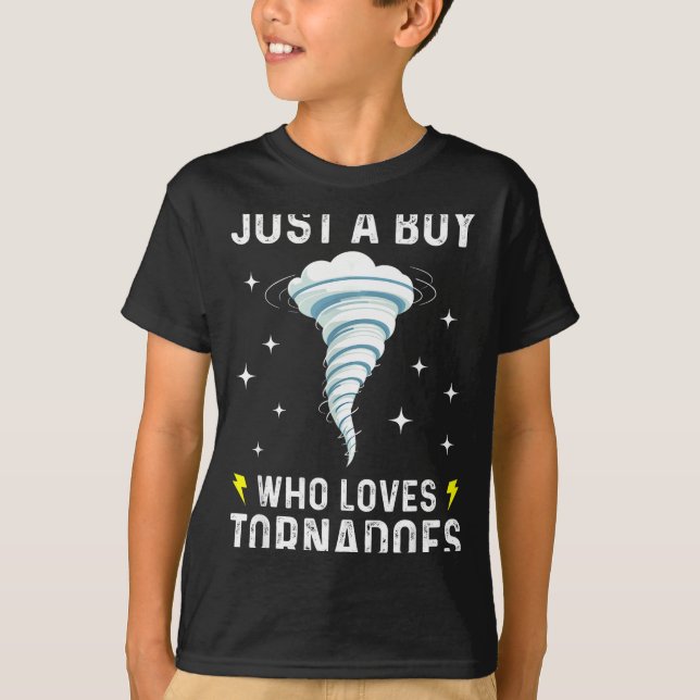 Camiseta Funny Tornado Gift For Boys Kids Hurricane Weather (Anverso)