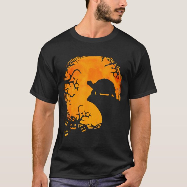 Camiseta Funny Tortoise Halloween Silhouette Soky Tortoise  (Anverso)