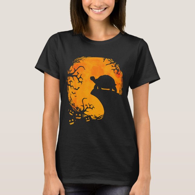 Camiseta Funny Tortoise Halloween Silhouette Soky Tortoise  (Anverso)