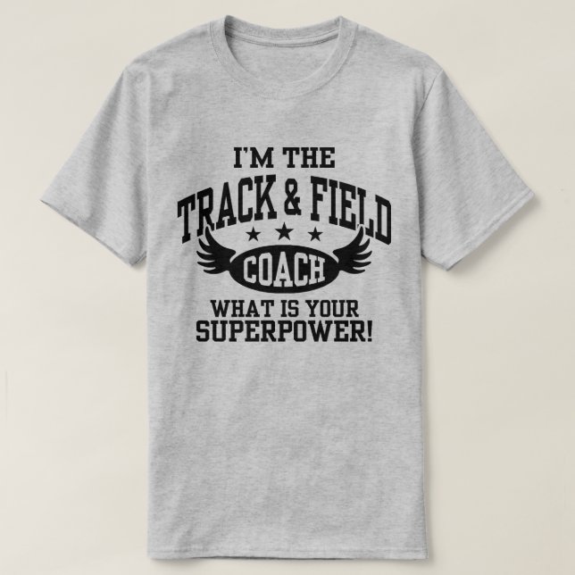 Camiseta Funny Track and Field Coach (Diseño del anverso)