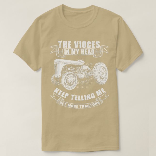 Camiseta Funny Tractor Tee Get More Tractors Farmer Design  (Diseño del anverso)