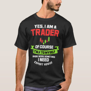 Camiseta Funny Trader dice por criptografía y mercado de v