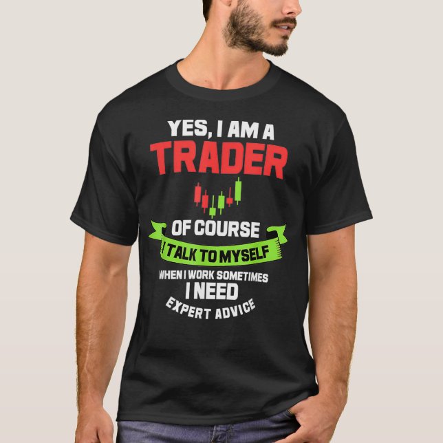 Camiseta Funny Trader dice por criptografía y mercado de va (Anverso)
