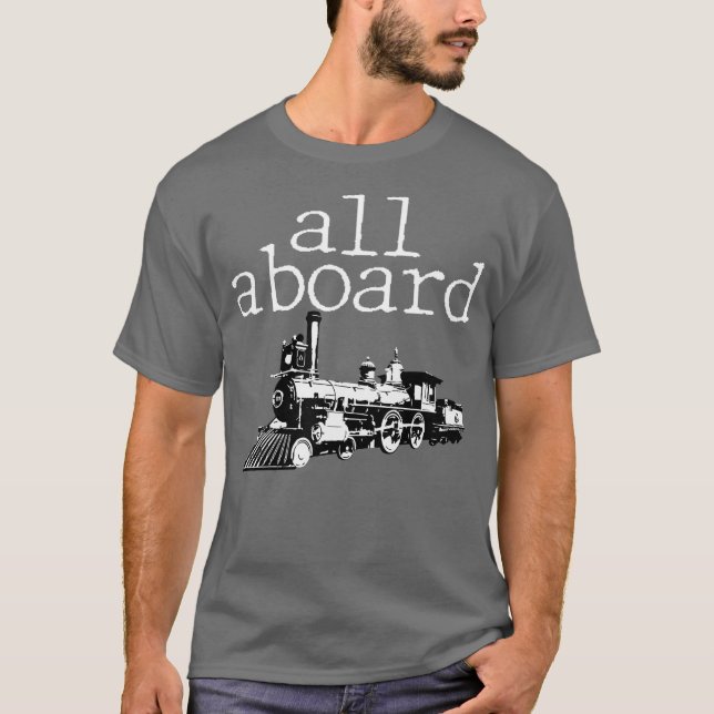 Camiseta Funny Train Railway Locomotive Steam Model (Anverso)