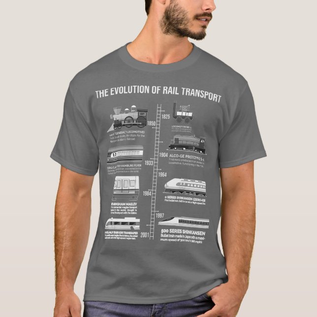 Camiseta Funny Train Railway Locomotive Steam Model (Anverso)