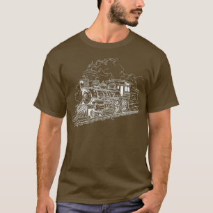 Camiseta Funny Train Railway Locomotive Steam Model