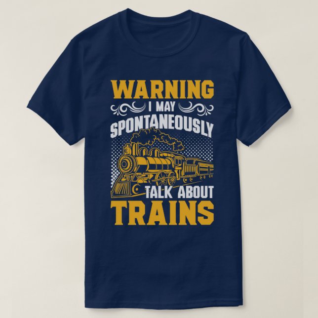 Camiseta Funny Trains Railroad Graphic and Railway Aovers (Diseño del anverso)