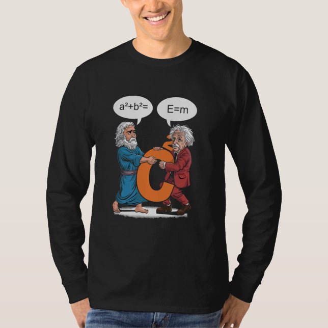 Camiseta Funny traje Geek Nerd Costume Pythagoras vs Einst (Anverso)