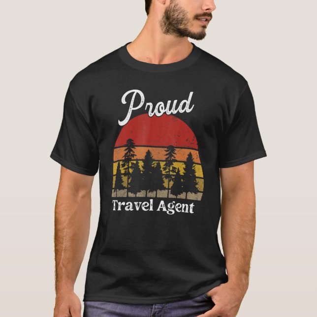 Camiseta Funny Travel Agent Shirts Job Title Professions (Anverso)