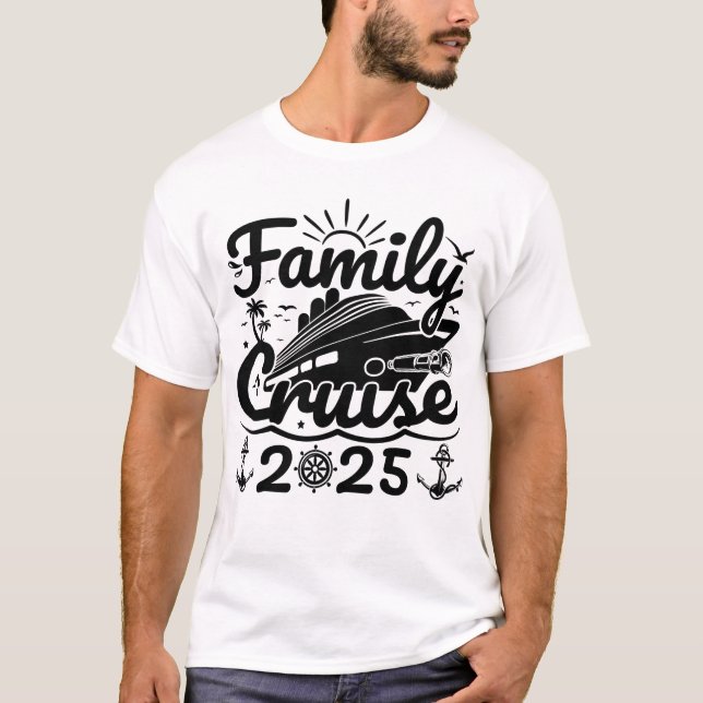 Camiseta Funny travesía en crucero de la familia Lover 2025 (Anverso)
