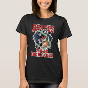 Camiseta Funny Trex Dental Braces Guay Dinosour Smile