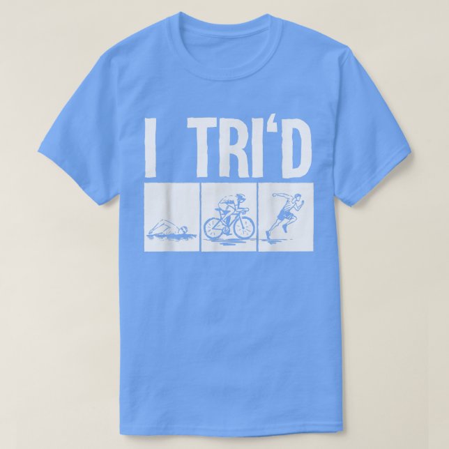 Camiseta Funny Triathlon Design Triathletes Men Women Swim  (Diseño del anverso)