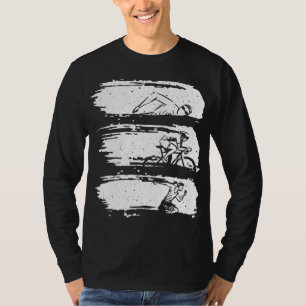 Camiseta Funny Triathlon Swike Bike Run Design Men Tri